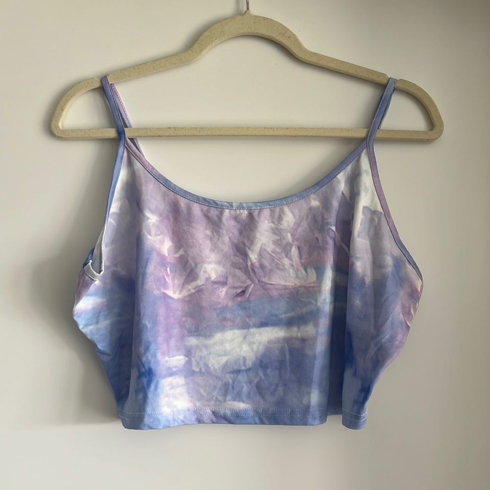 Shein purple/blue cropped tank top 2XL